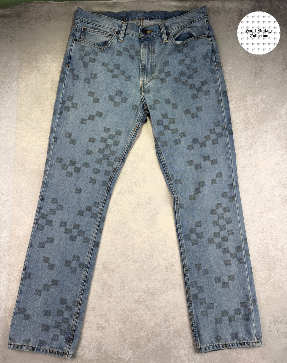Levi Strauss & Co. 511 Jeans Checkered Print Blue W36 L32